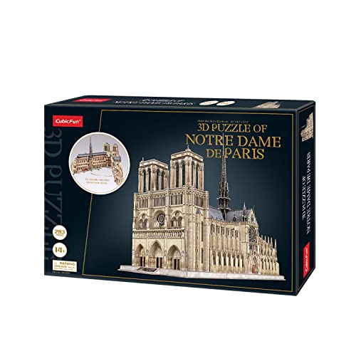 Puzzle 3D Notre Dame - Maquetas para Construir Adultos Y Niños 293 Piezas | Puzzles 3D Monumentos | Puzzle 3D Adultos | Puzzle 3D Niños 14 Años O Más