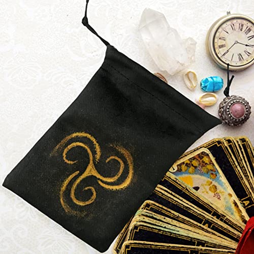 qiyifang 4 bolsas para tarjetas de tarot de runa – Tarot Oracle Card Holder Rune Pouch,13 x 18 c / 5.12 x 7.09 pulgadas, bolsas de tarot con cordón, bolsas de regalo para joyas, cosméticos, mármol,