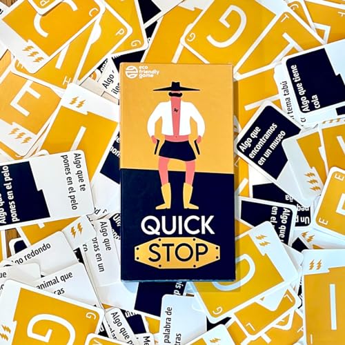 Quick Stop: Juego de Mesa Dinámico para Familia y Amigos - Creatividad y Rapidez - Versión Entretenida del Juego Stop
