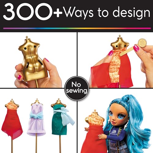 Rainbow High Dream & Design Fashion Studio Playset - Juego de Diseño de Moda con la Muñeca Skyler Bradshaw Azul y Kit de Moda Fácil sin Costuras - Ideal para Niños de 4 a 12 Años y Coleccionistas