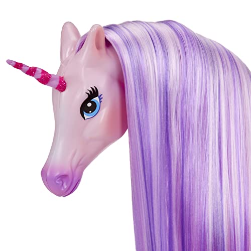 RAINBOW HIGH MGA's Dream Ella Candy Unicorn - Lilac - Unicornio Morado - Ositos - con 5 Pinzas para el Pelo con Aroma y Forma de Caramelo, Melena Larga, Cepillo y Etiqueta Rasca y Huele - Edad: 3+