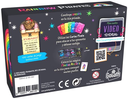 Rainbow Pirates - Juego de Cartas, Juego de Fiesta, 2-5 Jugadores, 7+ Años, Edición en Español