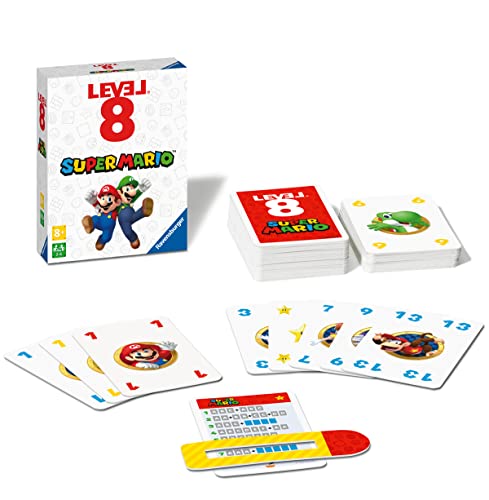 Ravensburger 27343-Super Mario Level 8, el emocionante Juego de Cartas para 2-6 Jugadores a Partir de 8 años, Multicolor (27343)