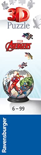 Ravensburger - 3D Puzzle Avengers, Puzzle Ball, 72 Piezas, 6+ Años
