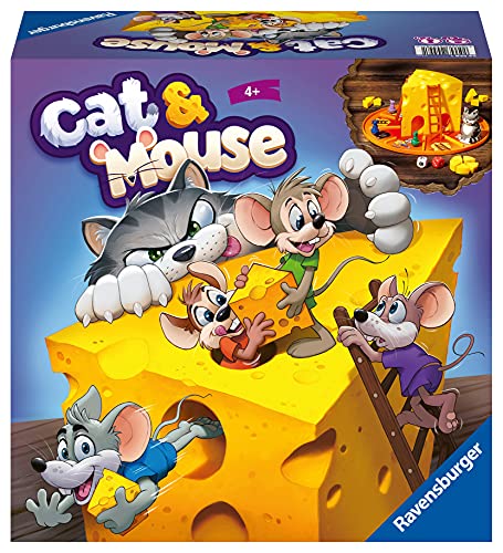 Ravensburger Juegos de Mesa para Gatos y Ratones para niños de 4 años, de 2 a 4 Jugadores, Regalos para niños