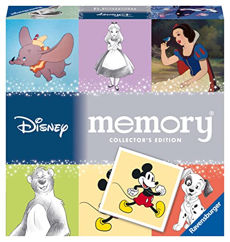 Ravensburger - Memory Disney Classic Collector's Edition, 64 Tarjetas, Juegos de Mesa, 3+ Años