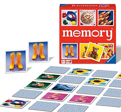 Ravensburger - Memory Junior, Juego Memory para Niños y Familias, Edad Recomendada 4+, 64 Cartas de Juego, 20880 7