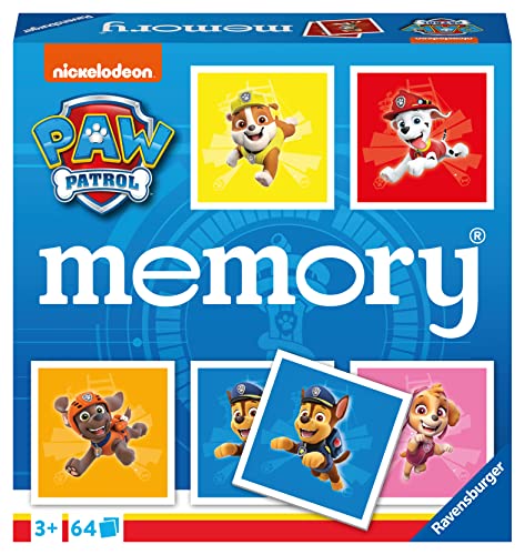 Ravensburger Paw Patrol Memory Game - Matching Picture Snap Pairs For Kids Age 3 Years Up - Educational Todder Toy