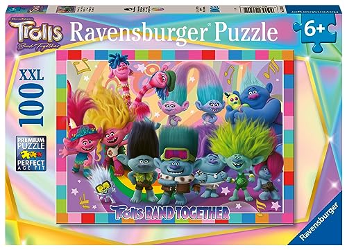 Ravensburger - Puzzle Trolls 3, 100 Piezas XXL, Edad Recomendada 6+ Años