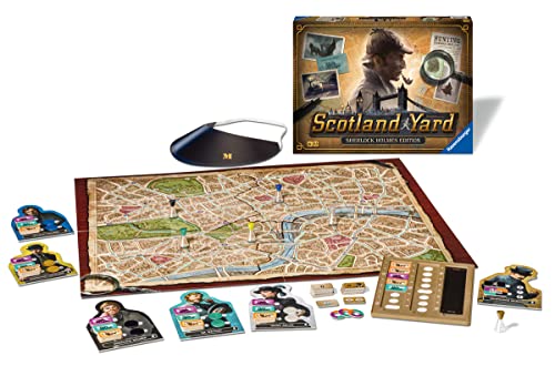 Ravensburger - Scotland Yard, Edición Sherlock Homes, Juego de mesa, Juego de estrategia familiar, Juego para Adultos y Niños, +10 años, 2 a 6 jugadores, Versión español.