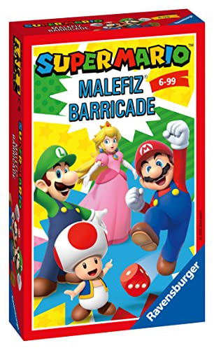 Ravensburger - Super Mario, Malefiz Barricade, Formato Compacto, 2-4 Jugadores, Edad Recomendada 6+, 20910 1