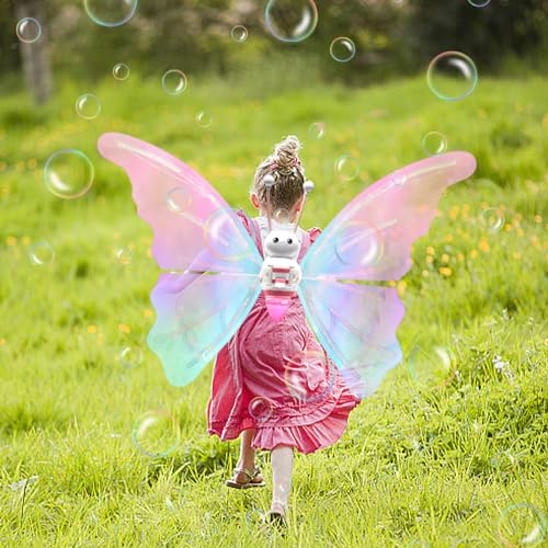 Raxove Ilumina Las alas de Mariposa | Disfraz de Mariposa en Movimiento con alas para niñas,Disfraz de Hada con diseño de iluminación, Regalo de alas de Hada LED para cumpleaños de niñas y niños