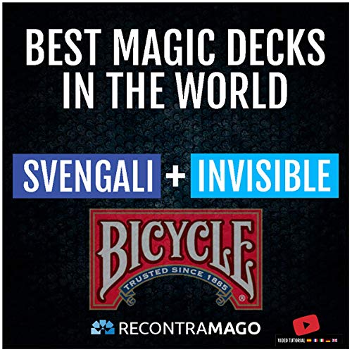 RecontraMago Magia Bicycle - Las Top Barajas Mágicas del Mundo Ahora en Cartas Bicycle - Trucos de Magia para niños y Adultos (Invisible + SVENGALI)