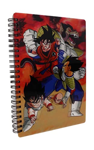 REDSTRING- Libreta 3D Dragon Ball Z Goku Vs Vegeta, Multicolor (RS531137)