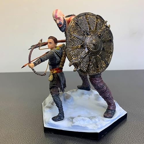 REOZIGN God of War Ragnarok Figure, 20cm/7.9inch Kratos Padre e Hijo Anime Personaje Figuras Modelo Colección Juguete para Anime Fan