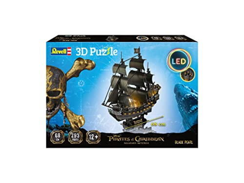 Revell 00155 Piratas del Caribe-La Perla Negra XXL Rompecabezas 3D edición LED of The Caribbean, Multicolor
