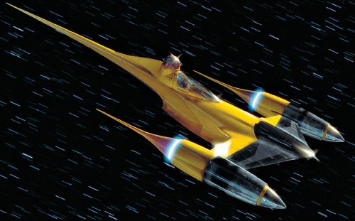 Revell Easykit Star Wars - Maqueta de caz Estelar de Naboo (tamaño de Bolsillo) - Figura Star Wars Nave Caza Naboo