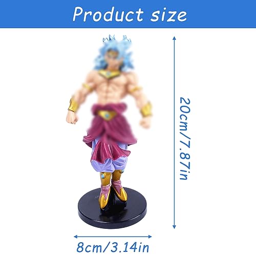 REYOK Mini Personaje de Juguete Goku Plástico de Juguete Modelo de Dibujos Animados Personaje de Cake Topper de Cumpleaños Suministros Cupcake Personaje Decoración de Niños Figura de Acción