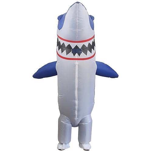 RHESHIN - Disfraz inflable de tiburón | Disfraz inusual para adulto, disfraz de Halloween, disfraz de cosplay actividades de acuario, divertido, fiesta (Shark-Adult)