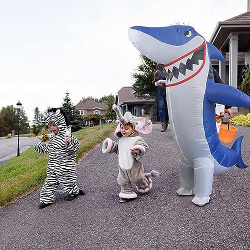 RHESHIN - Disfraz inflable de tiburón | Disfraz inusual para adulto, disfraz de Halloween, disfraz de cosplay actividades de acuario, divertido, fiesta (Shark-Adult)