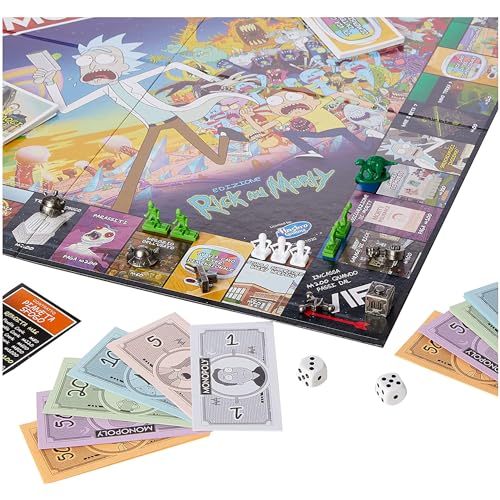 Rick and Morty Monopoly Juego de Mesa - Italian Edition
