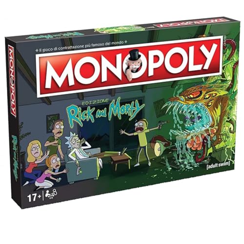 Rick and Morty Monopoly Juego de Mesa - Italian Edition