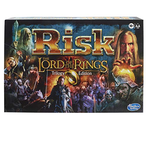 Risk: El Señor de los Anillos Trilogía Edition Juego de mesa de estrategia, juegos de mesa familiares, a partir de 10 años, para 2 a 4 jugadores (exclusivo de Amazon)