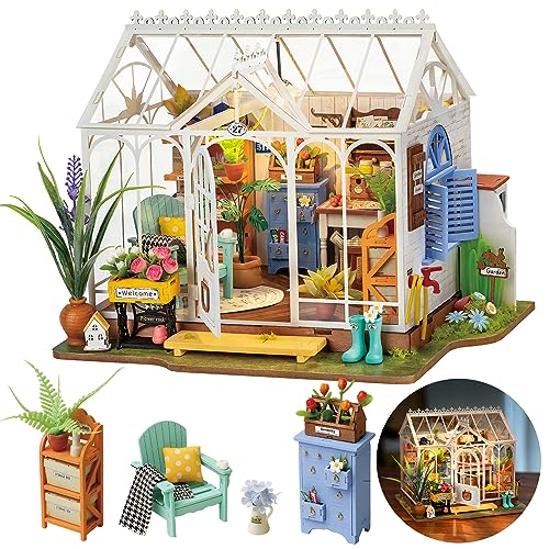 Rolife Casa de Muñecas Casa en Miniatura con Accesorios Hecha a Mano Kits Modelo para Adultos para Construir Juguetes Navidad Regalos de Cumpleaños para Niñas y Mujeres (Dreamy Garden)