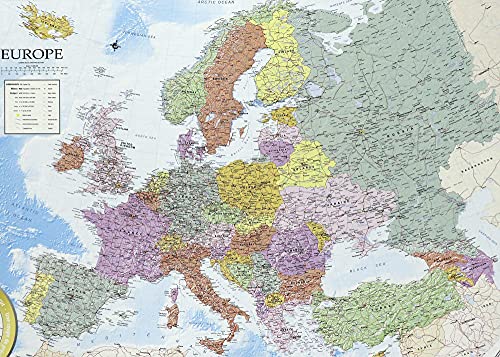 Rompecabezas/Puzzle Mapa de Europa Premium - MAPS IN MINUTES [1000 Piezas] en Inglés