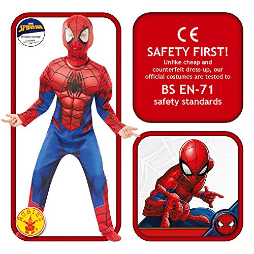 Rubie's 640895 SPIDERMAN - Disfraz infantil de Spiderman de Marvel, 140 cm de altura, 9 a 10 años , color/modelo surtido