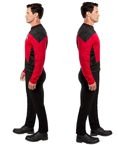 Rubie's 888979L Capitán Picard Deluxe Uniform Star Trek Disfraz para adultos, Hombre, Rojo, L