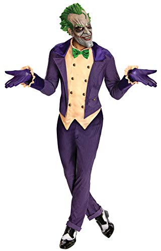 Rubie's - Disfraz de Joker de Batman Arkham City y máscara para adulto, talla única hasta 44 (I-880585STD)