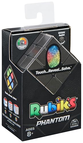 Rubik'S - Cubo DE Rubik 3X3 - Juego de Rompecabezas 3D - Cubo de Rubik 3x3 Phantom - 1 Cubo Mágico con Tecnología Moderna para Desafiar la Mente - 6064647 - Juguetes Niños 8 años +