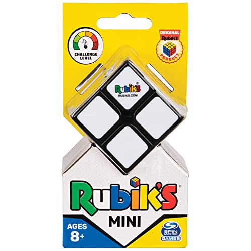 Rubik's, SPIN Master, el Cubo 2X2 Mini, el Original, con 2 Capas de 4 Cubos, Rompecabezas Profesional en combinación de Colores, Bolsillo, Adecuado para niños de 8 6064345