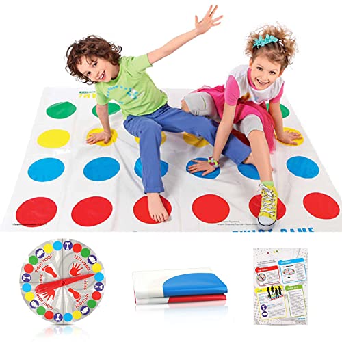 Ruikdly Twister Juego para niños Twister Party Game Balance Floor Game Pad Twister Ultimate Twisting Game para niños y adultos, juegos de jardín, juegos de fiesta, juego familiar, juego de equipo