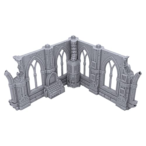 Ruinas góticas de ciencia ficción por Terrain4Print (juego C), juego de rol de mesa impreso en 3D y terreno de juego de guerra para miniaturas de 28 mm