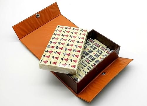 RYL Mini Mahjong con caja Mah Jong Set tradicional chino Mah Jongg Set para el hogar o viajes, juego familiar, fiesta de amigos, juego de reunión