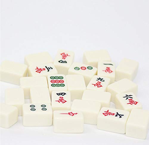 RYL Mini Mahjong con caja Mah Jong Set tradicional chino Mah Jongg Set para el hogar o viajes, juego familiar, fiesta de amigos, juego de reunión
