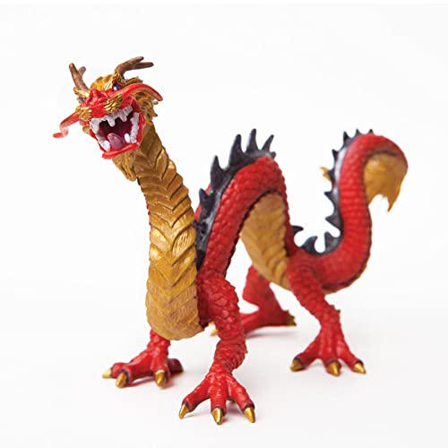 Safari Ltd. Dragón Chino de Cuernos | Colección de Dragones | Figura de Dragón Pintada a Mano | No tóxica y Libre de BPA | Adecuada para niños de 3 años en adelante