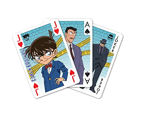 SAKAMI - Detective Conan - Case Closed - 52 Cartas de Juego de Cartas de póquer, Juego de Cartas de Juego de Cartas - Original y con Licencia