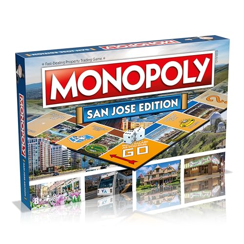 San Jose Monopoly - Juego de mesa familiar, para 2 a 6 jugadores, adultos y niños a partir de 8 años, compra, vende e intercambia tu camino hacia el éxito