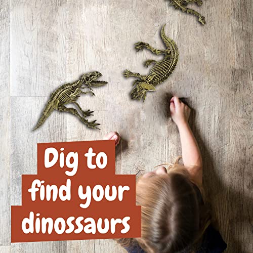 Science4you Excavación Fósiles Dinosaurios 3 en 1 - Juguete Dinosaurios para Niños 5-10 Años - Juego Arqueologia con 37 Piezas, T Rex, Triceratops y Stegosaurus - Jurassic Kit Experimentos