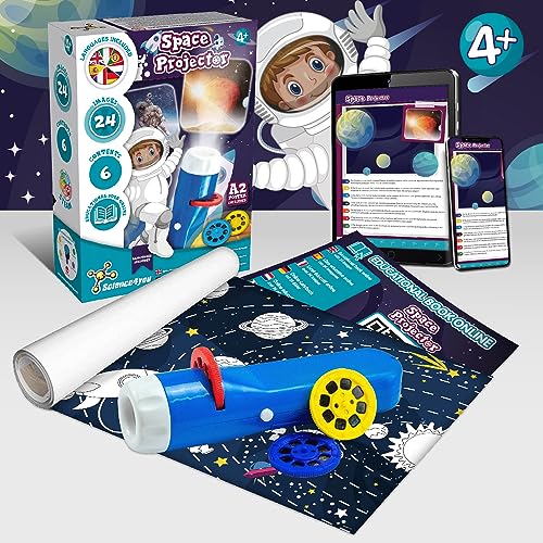 Science4you Proyector Espacial Infantil - Linterna infantil de Planetas y Sistema Solar para Niños, Proyector Planetario, Juguetes y Juegos del Espacio, Regalo para Niño y Niña 4+ años