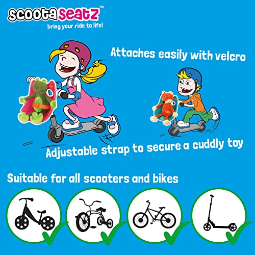Scootaseatz: Buho Guapo en Rosa | Accesorio para el Manillar de tu Micro Scooter y Otros Modelos | Se Adapta a la mayoría de los patinetes de 2 y 3 Ruedas para niños