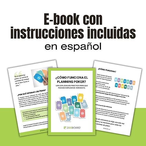 Scrum Cards - 12 Jugadores - Juego Poker - Incluye un E-Book con Instrucciones en español - Cartas de Póker de Planificación para Scrum - Agile Planning Poker Cards