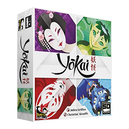 SD GAMES - Juego de Cartas Yokai - Juego Cooperativo de Ambientación Japonesa - 12x12x4cm