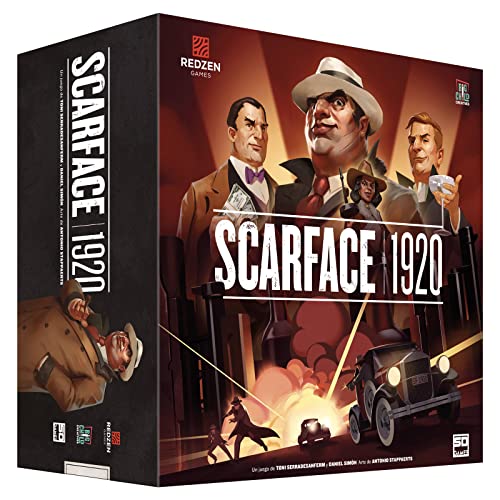 SD GAMES Scarface 1920 - Juego de Mesa de Estrategia para 1 a 4 Jugadores Recomendado a Partir de 14 Años