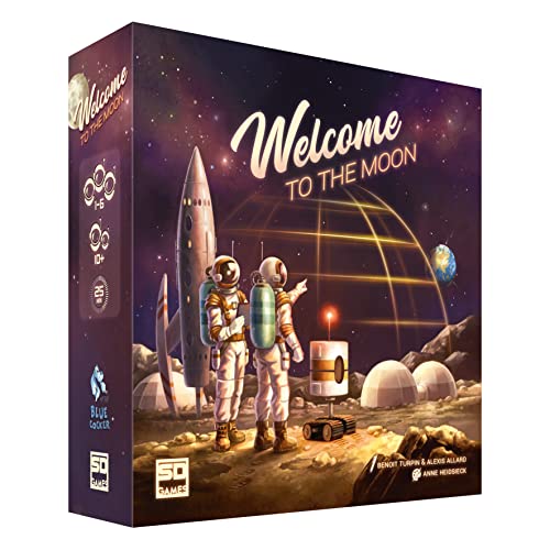 SD GAMES Welcome TO The Moon - Juego de Mesa de Estrategia con Cartas para 1 a 6 Jugadores Recomendado a Partir de 10 Años