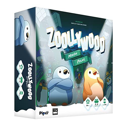 SD GAMES ZOOLLYWOOD - Juego de Mesa Infantil para 2 Jugadores Recomendado a Partir de 10 Años
