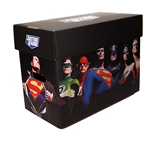 SD toys - La Liga de la Justicia, Caja con Tapa para Cómics, Negra, 22 x 30 x 41 cm